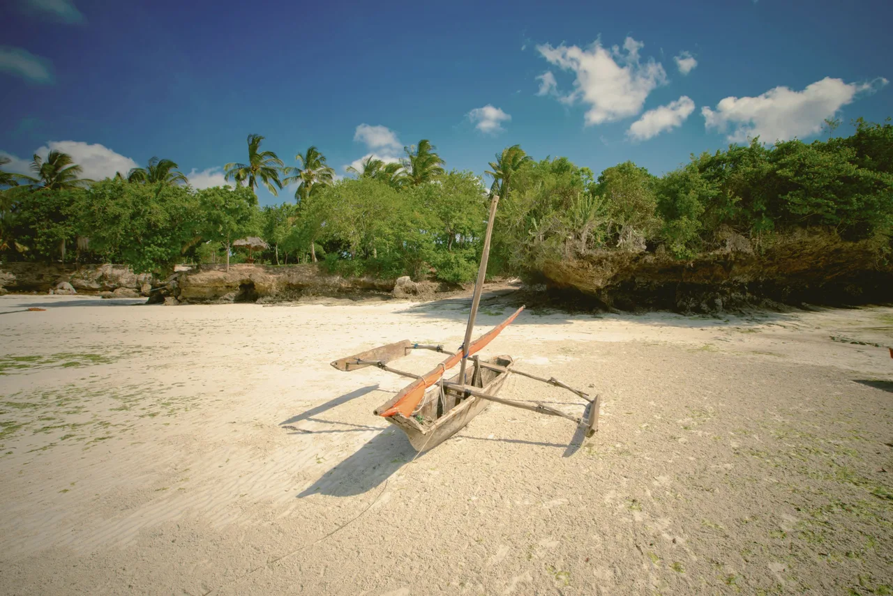 Zanzibar beach and Indian Ocean coastline