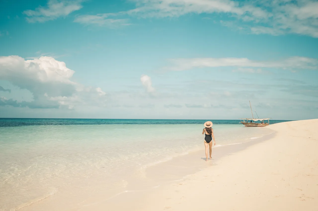 Zanzibar beach and Indian Ocean coastline