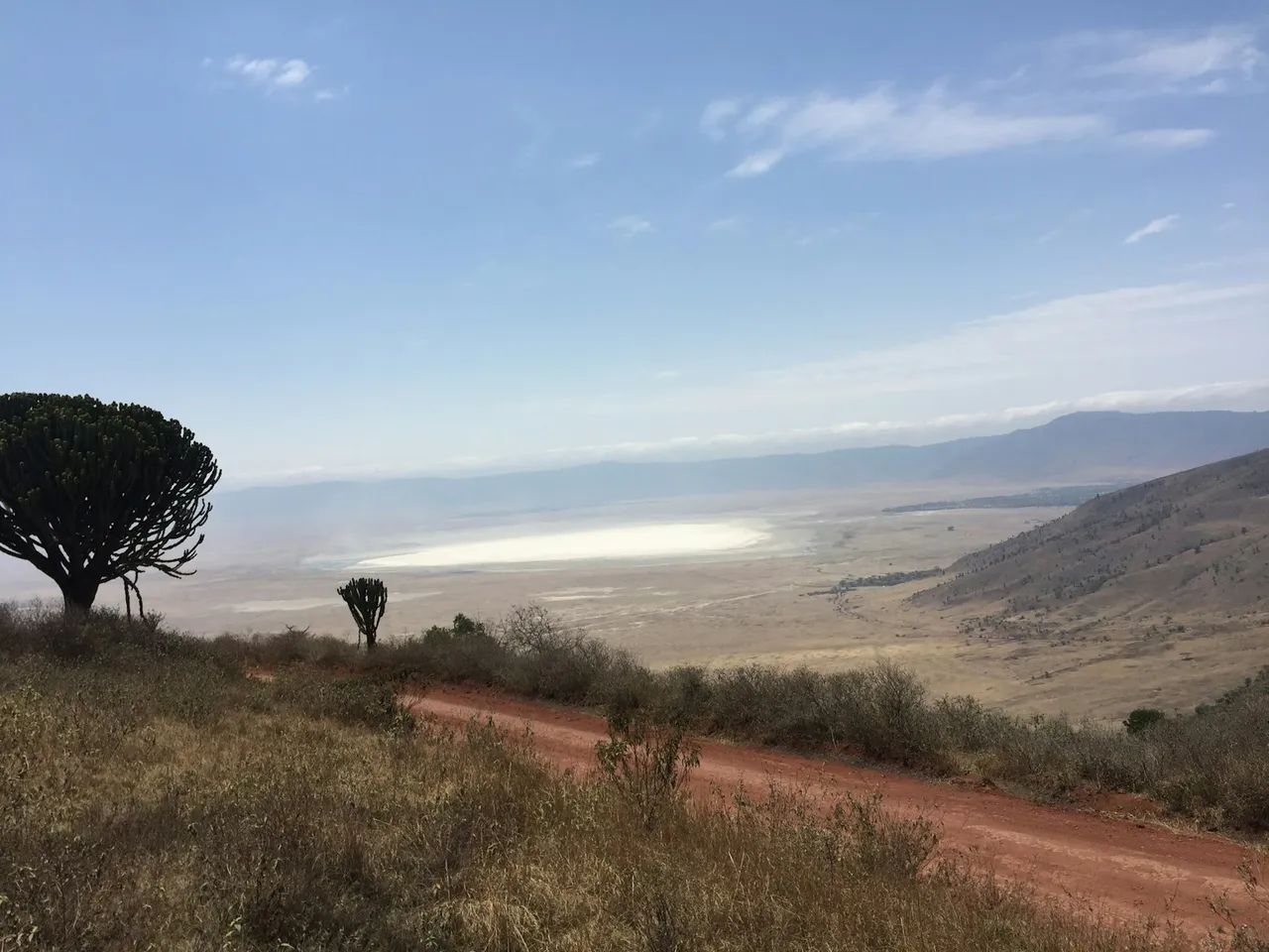 View across Ngorongoro Crater from the highlands